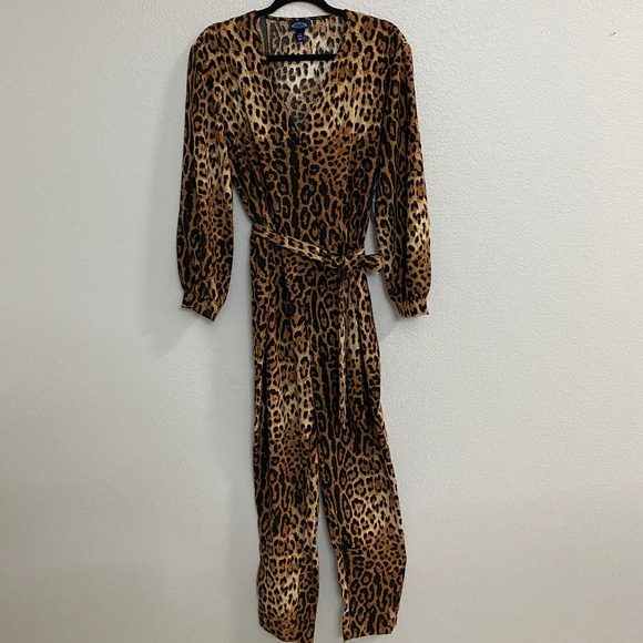 NWT Scoop Leopard Jumpsuit - Picture 1 of 10